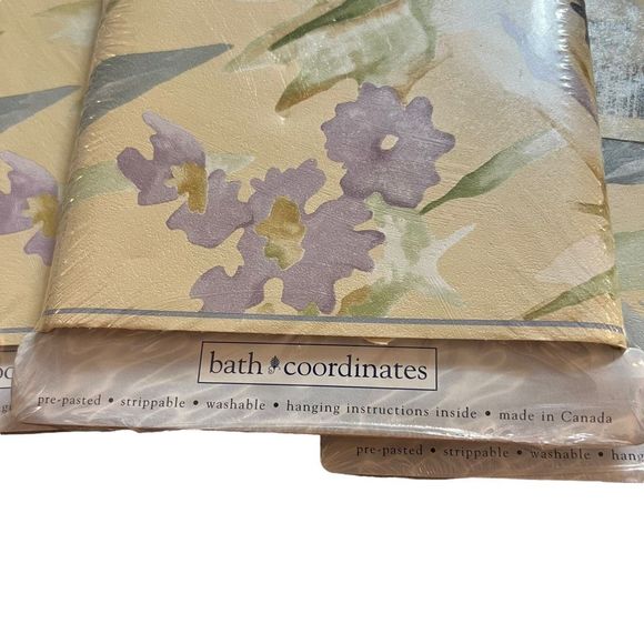 Marzipan Coordinating Border Pre-Pasted Floral Pattern Lot 3 NEW Packs 1 Partial - Picture 3 of 7